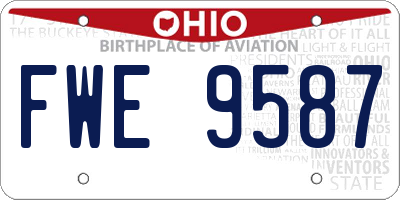 OH license plate FWE9587