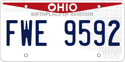 OH license plate FWE9592