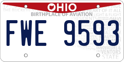 OH license plate FWE9593