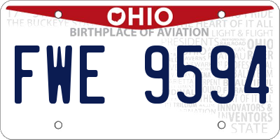 OH license plate FWE9594