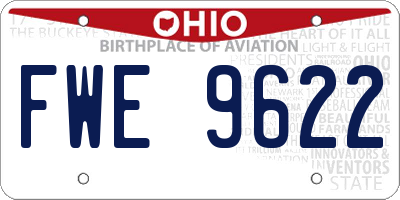 OH license plate FWE9622