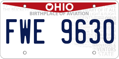 OH license plate FWE9630