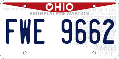 OH license plate FWE9662