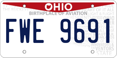 OH license plate FWE9691