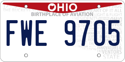 OH license plate FWE9705