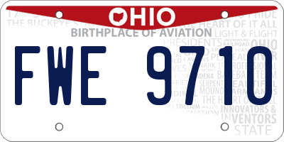 OH license plate FWE9710