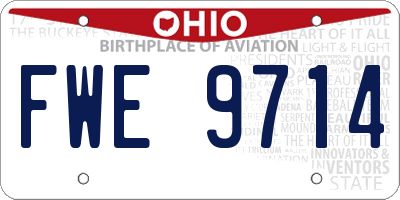 OH license plate FWE9714