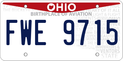 OH license plate FWE9715