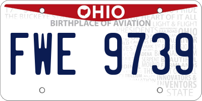 OH license plate FWE9739
