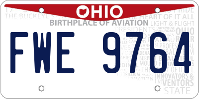 OH license plate FWE9764