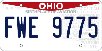 OH license plate FWE9775