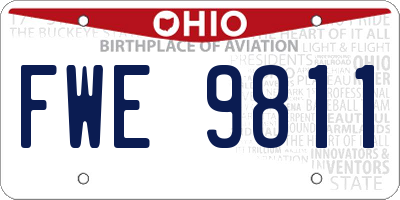 OH license plate FWE9811