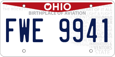 OH license plate FWE9941