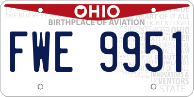 OH license plate FWE9951