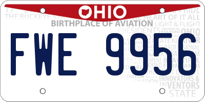 OH license plate FWE9956