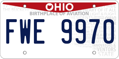 OH license plate FWE9970