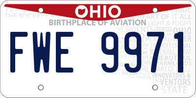 OH license plate FWE9971