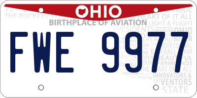OH license plate FWE9977