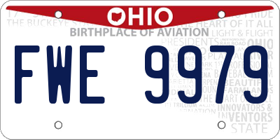 OH license plate FWE9979