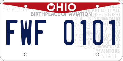 OH license plate FWF0101