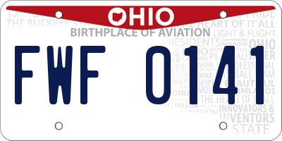 OH license plate FWF0141