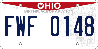 OH license plate FWF0148