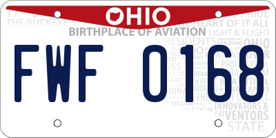OH license plate FWF0168