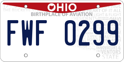 OH license plate FWF0299