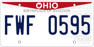 OH license plate FWF0595