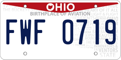 OH license plate FWF0719