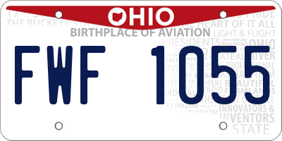 OH license plate FWF1055