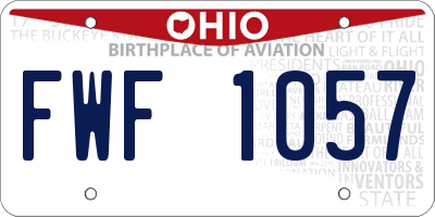 OH license plate FWF1057