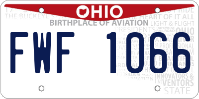 OH license plate FWF1066