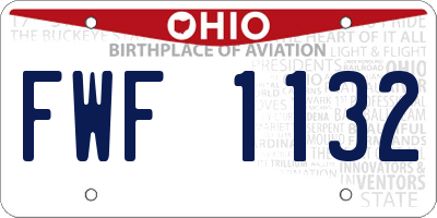OH license plate FWF1132
