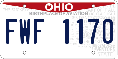 OH license plate FWF1170