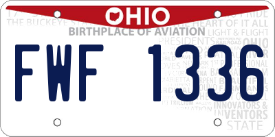 OH license plate FWF1336