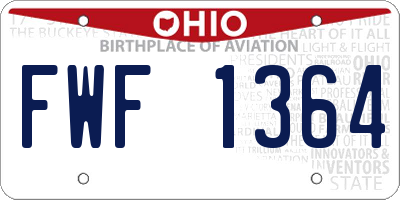 OH license plate FWF1364