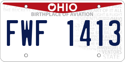OH license plate FWF1413