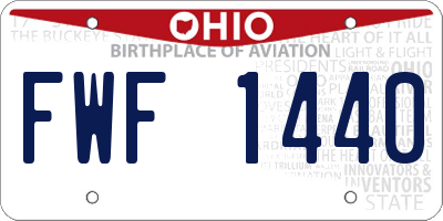 OH license plate FWF1440