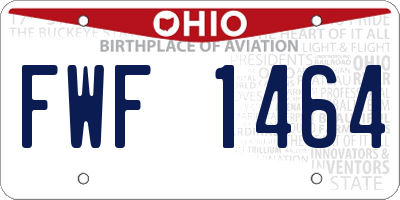 OH license plate FWF1464