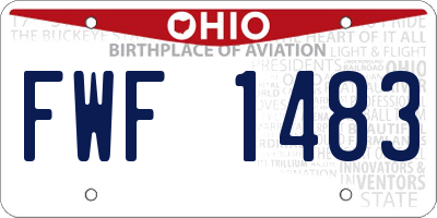 OH license plate FWF1483