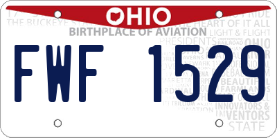 OH license plate FWF1529