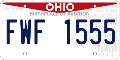 OH license plate FWF1555