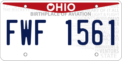 OH license plate FWF1561