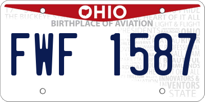 OH license plate FWF1587