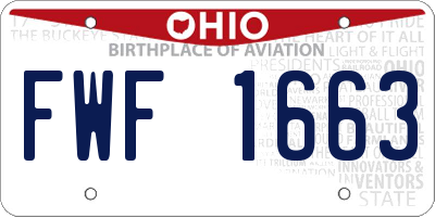 OH license plate FWF1663