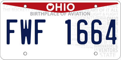 OH license plate FWF1664