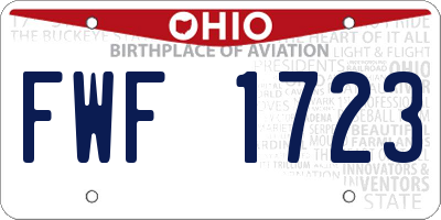 OH license plate FWF1723