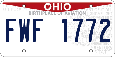 OH license plate FWF1772
