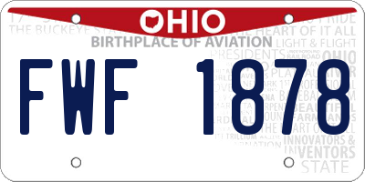 OH license plate FWF1878